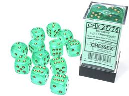 Asmodee Canada 12D6: Borealis Light green/gold Chessex