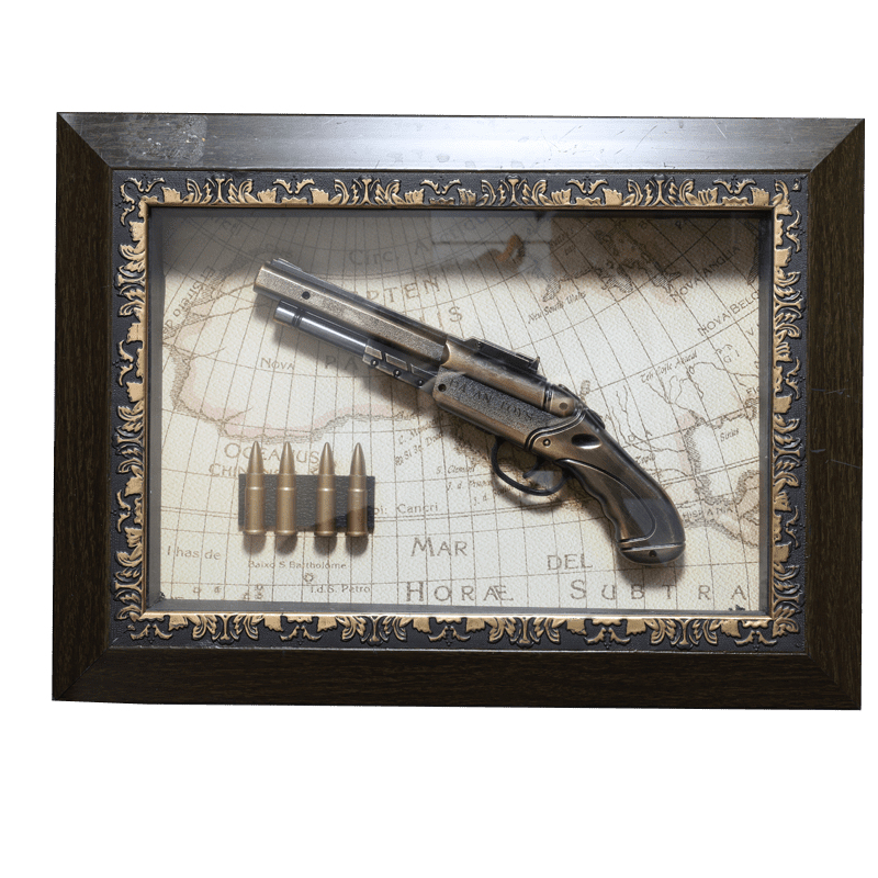 CANADIAN DISTRIBUTOR Wood Box Frame W/Replica Gun Inside CDYWL-2562