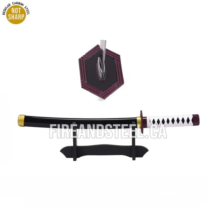 FIRE & STEEL Miniature Katana Giyu Tomioka's Blue Nichirin (Black Blade)