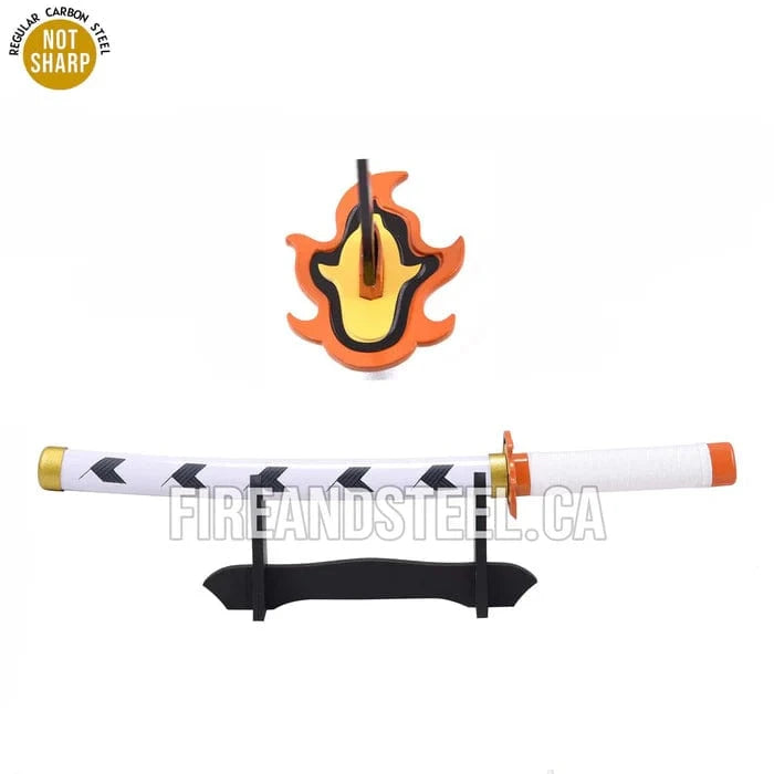 FIRE & STEEL Miniature Katana Kyojuro Rengoku's Red Nichirin (Golden Fittings)