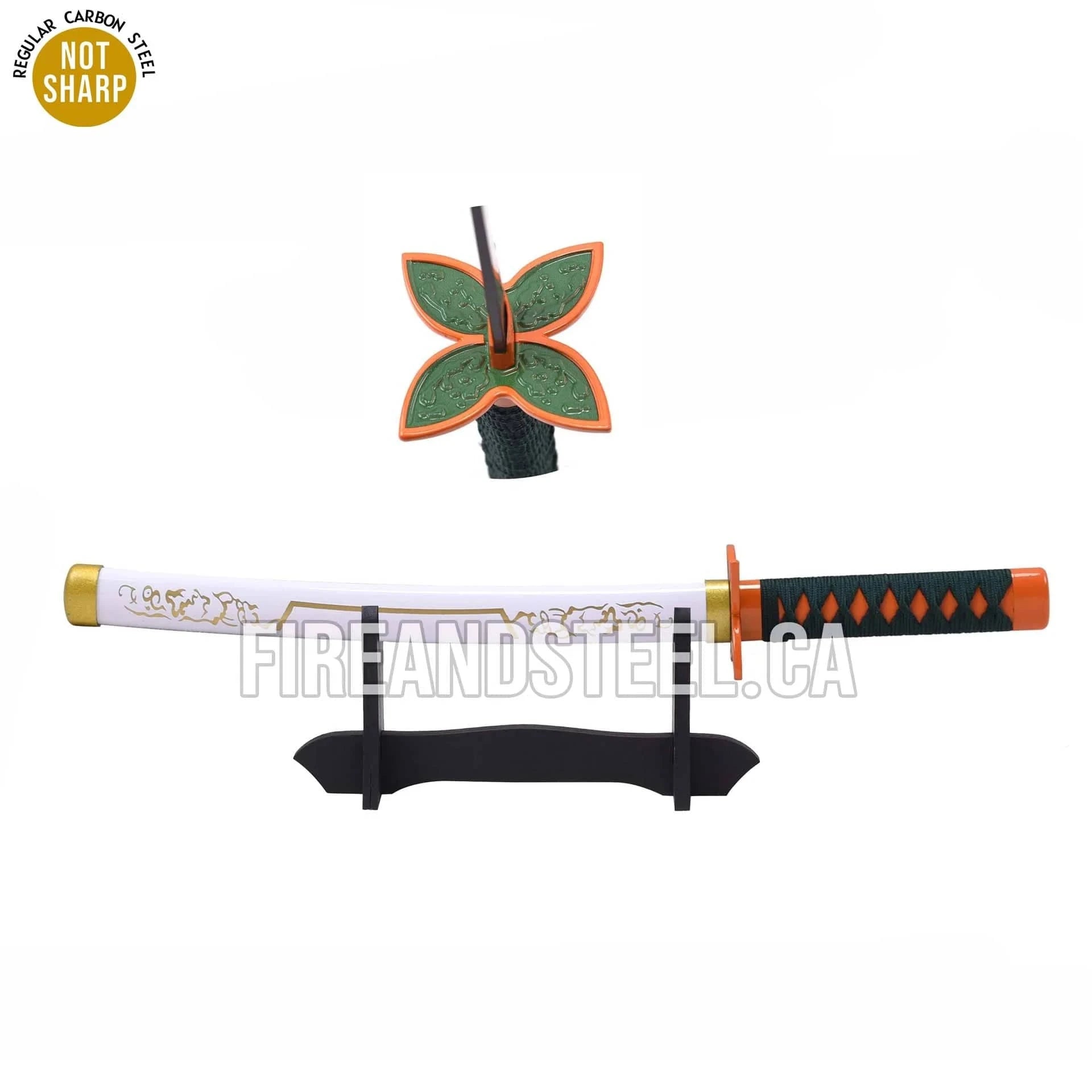FIRE & STEEL Miniature Katana Shinobu Kocho's Lavender-Blue Nichirin (White Sheath)
