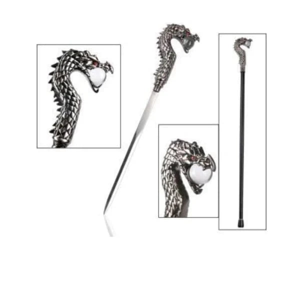 FIRE & STEEL Dragon Orb Cane Sword