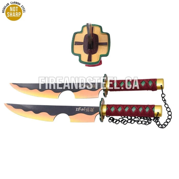 FIRE & STEEL Miniature Katana Tengen Uzui's Dual Nichirin (Set of 2 Swords)