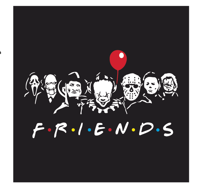 JAILBIRD 'Friends' Horror Icons Graphic T-Shirt