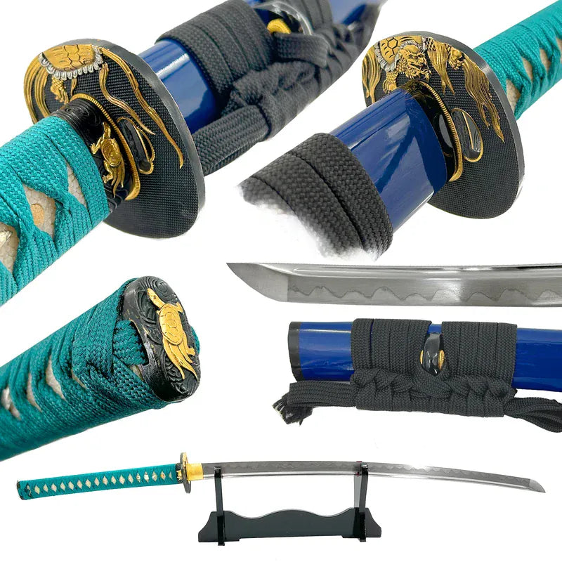 MEDIEVAL DEPOT Turtle Guardian: 1060 Damascus Steel Replica Katana