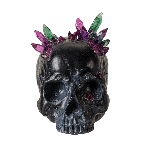 PACIFIC TRADING Black Skull with Crystals