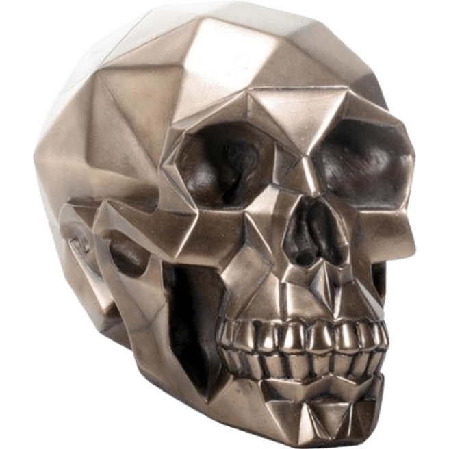PACIFIC TRADING Disc-Bronze Polygon Skull