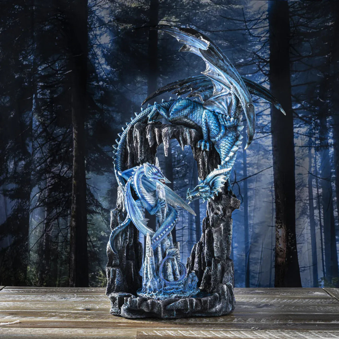PACIFIC TRADING 'Blue Cave Dragons' Sculpture
