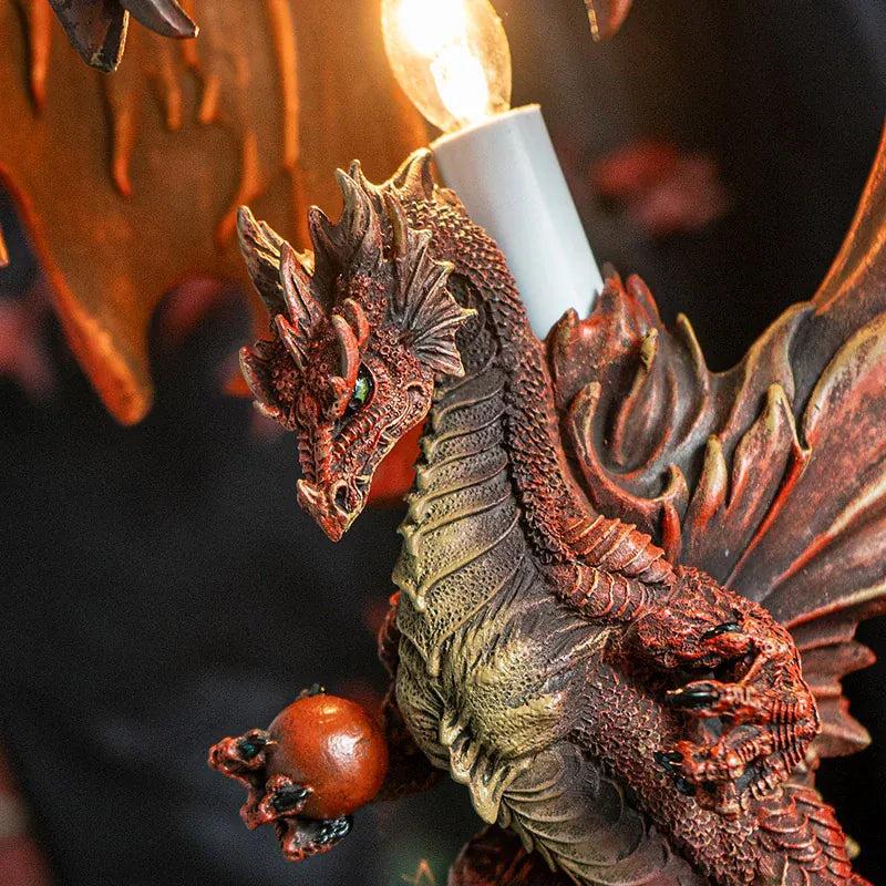 PACIFIC TRADING 'Fire Dragon' Lamp