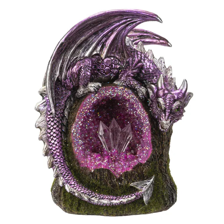 PACIFIC TRADING Purple Dragon on LED Geode