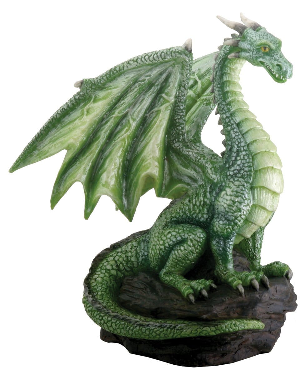 PACIFIC TRADING Green Dragon on Rock - Y7783