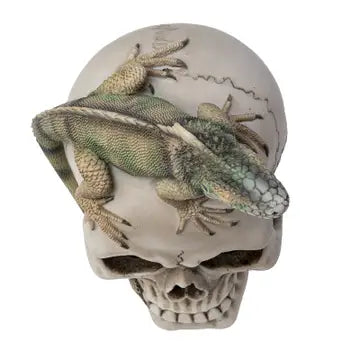 PACIFIC TRADING Iguana-Topped Skull