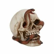 PACIFIC TRADING Mini Cobra Skull Sculpture