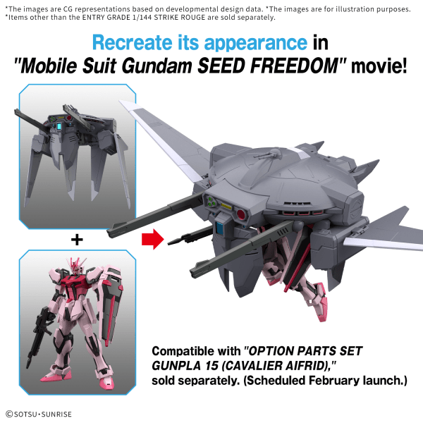 Plamod Entry Grade 'Strike Rouge' 1/144 Scale Kit