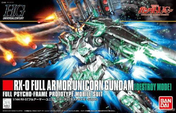 Plamod HG 'Full Amor Unicorn Gundam (Destroy Mode)' 1/144 Scale Kit