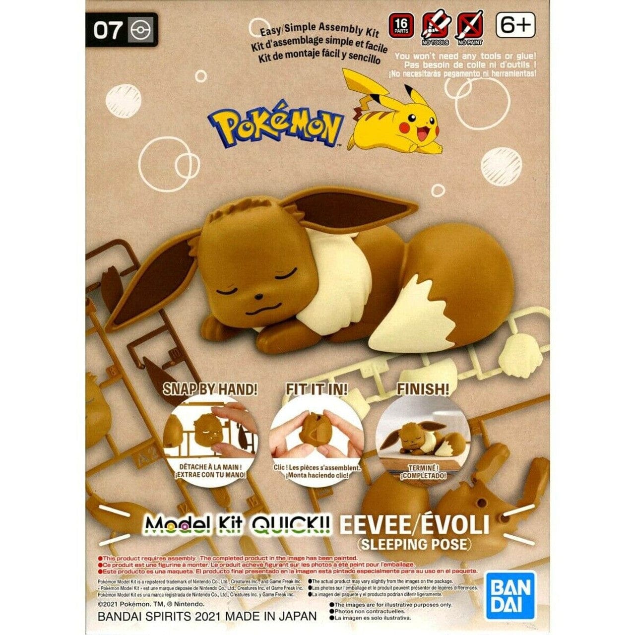 Plamod Pokémon 'Eevee (Sleeping )' Model Kit