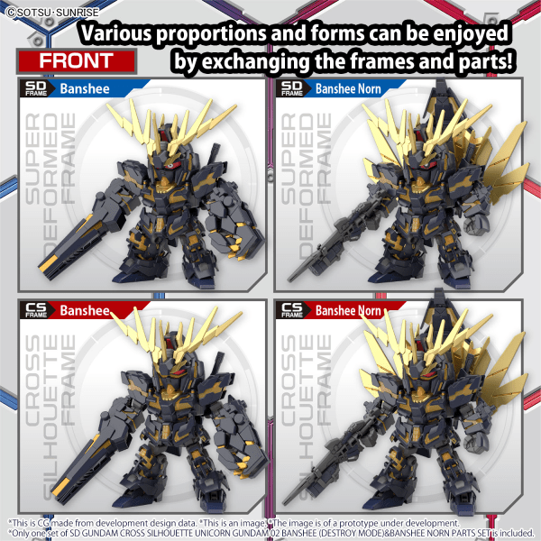 Plamod SDCS 'Unicorn Gundam 02 Banshee/Banshee Norn (Destroy Mode)' Model Kit