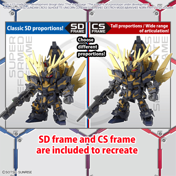 Plamod SDCS 'Unicorn Gundam 02 Banshee/Banshee Norn (Destroy Mode)' Model Kit