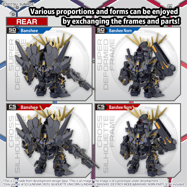 Plamod SDCS 'Unicorn Gundam 02 Banshee/Banshee Norn (Destroy Mode)' Model Kit
