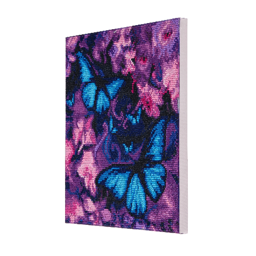 The Lair "Blue Violet Butterflies " Framed Crystal Art Kit