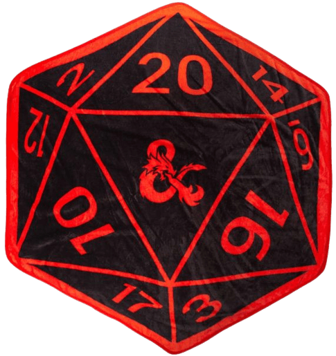 The Lair Dungeons & Dragons D20 Shaped Throw Blanket