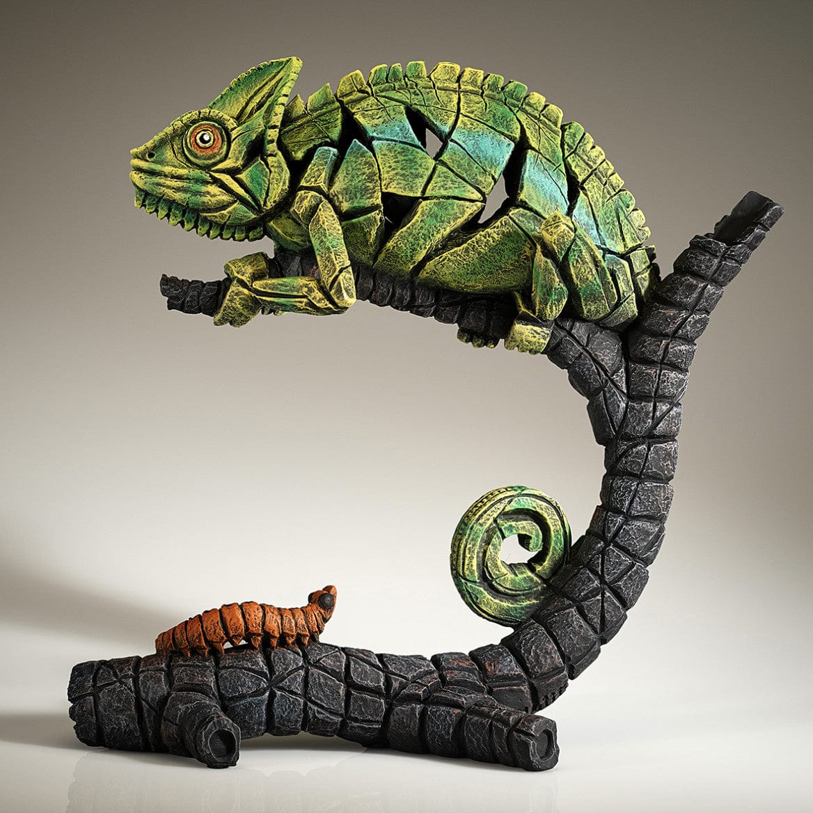 The Lair Iguana and Caterpillar Edge Sculpture