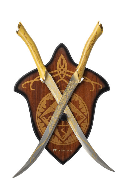 The Lair Lord of The Rings Legolas Dual Swords and Plaque