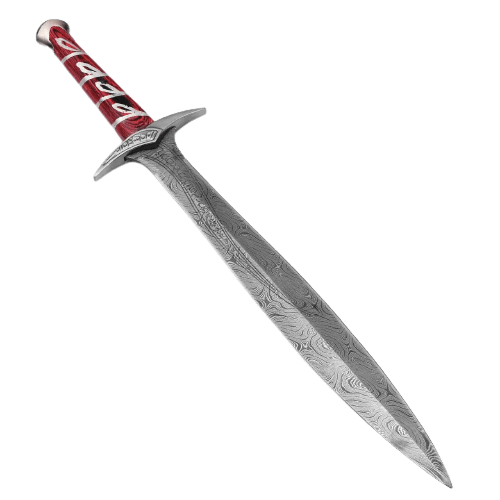 The Lair Lord Of The Rings Sting Replica Dagger Damascus Steel Sword