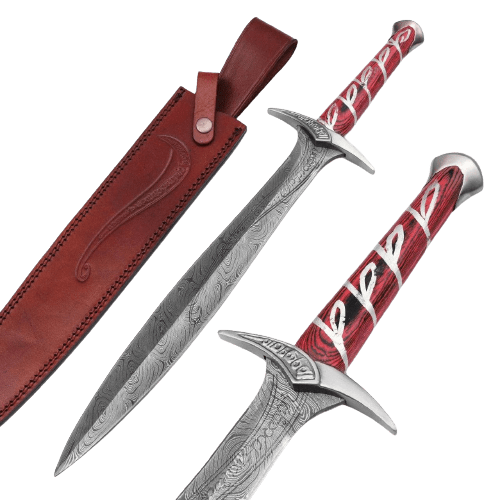 The Lair Lord Of The Rings Sting Replica Dagger Damascus Steel Sword