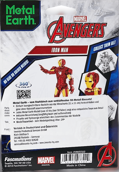 The Lair Metal Earth Avengers Iron Man Metal Model