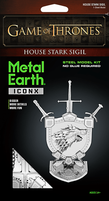The Lair Metal Earth ICONX Game of Thrones House Stark Sigil Metal Model
