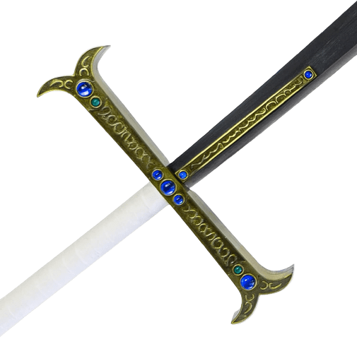 48 Dracule Mihawk Yuru Anime Replica Sword w/ Scabbard