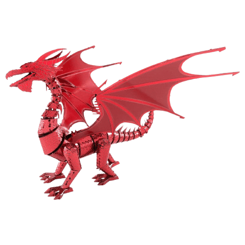 The Lair Red Metal Earth Dragon Metal Model