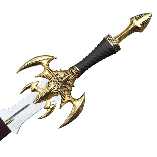 The Lair Soul Devourer Gold Decorative Demon Sword With Display