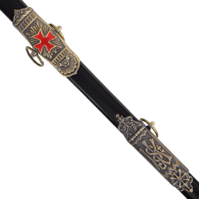 The Lair Templar Cross Saber With Decorative Brass Fittings