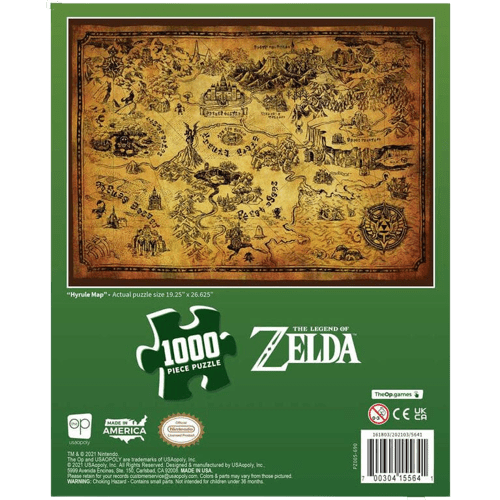 The Lair The Legend of Zelda "Hyrule Map" 1000 Piece Puzzle